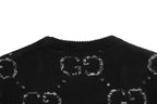 Vintage Jacquard Crew Neck Knit Sweater