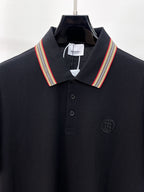 Collar‑Striped Design Polo Shirt