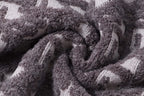 Detachable‑Zip Pattern Knit Sweater
