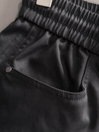 Label Decor Straight Casual Pants