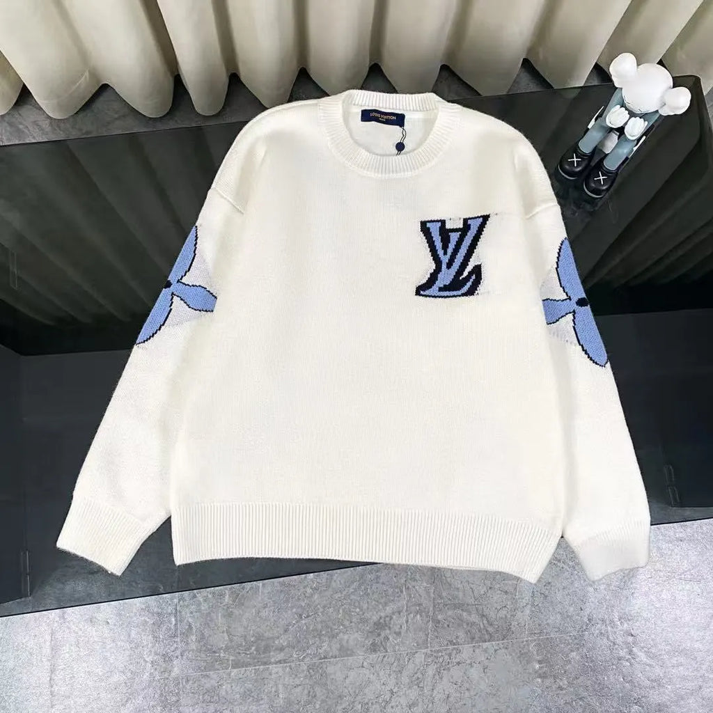 Classic Jacquard Knit Wool Sweater