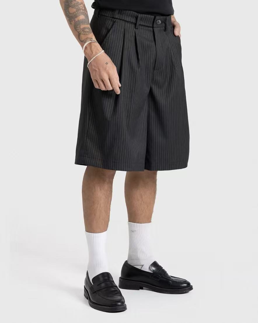 Striped Relaxed‑Fit Casual Shorts