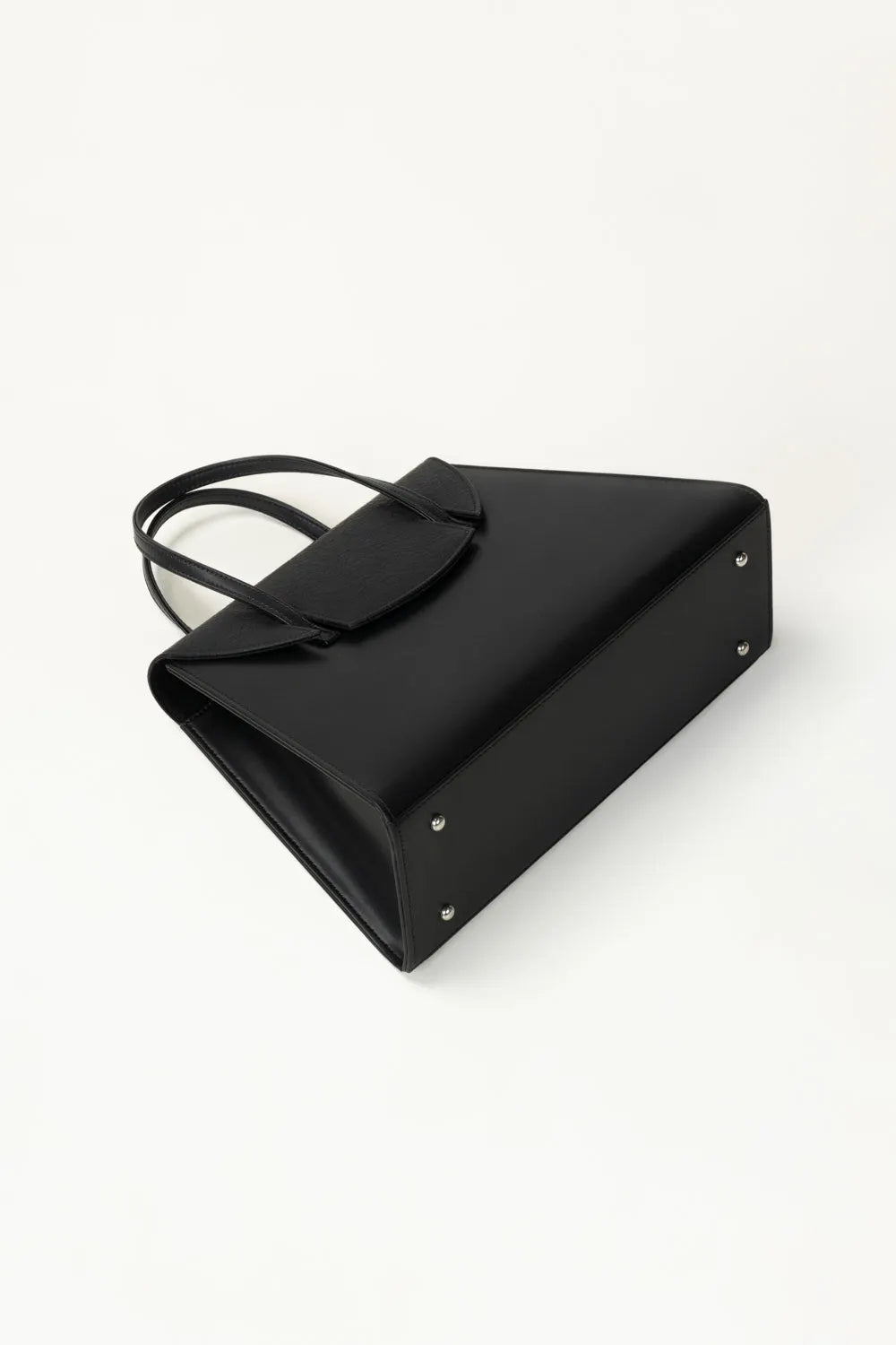 Classic Black Structured Tote Bag