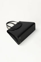 Classic Black Structured Tote Bag