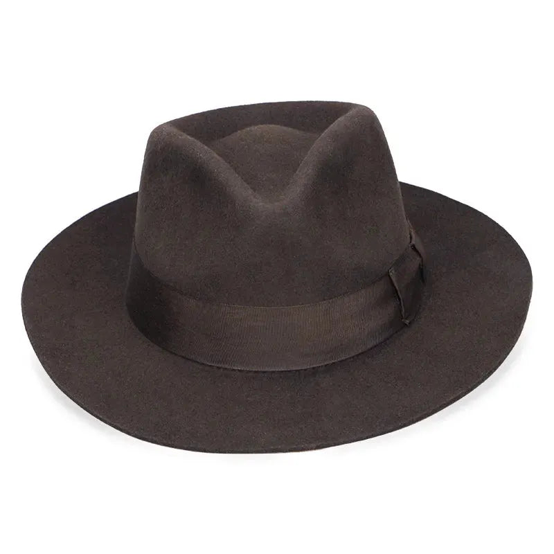 Retro Band‑Detail Fedora Hat