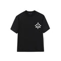 Chest Four-point Star Floral Print T-Shirt