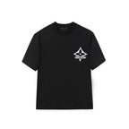 Chest Four-point Star Floral Print T-Shirt