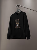 Necklace Puppy Embroidery Sweatshirt