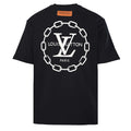 Back Chain Circle Letter Print T-Shirt