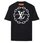Back Chain Circle Letter Print T-Shirt