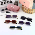 Retro Frameless Cut Edge Fashion Sunglasses