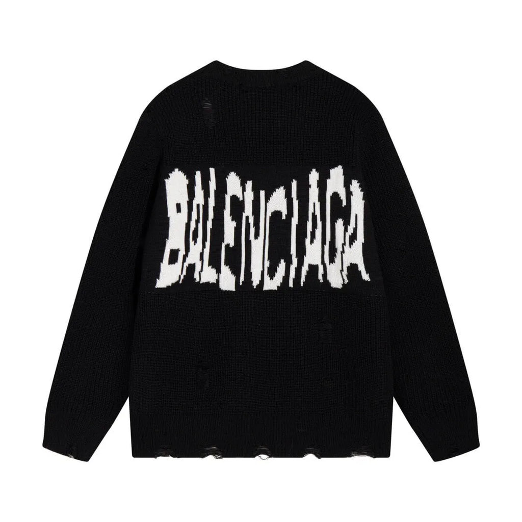 Distressed Crewneck Sweater
