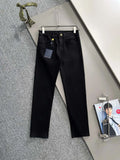 Classic Label Slim Straight Jeans