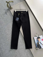 Classic Label Slim Straight Jeans
