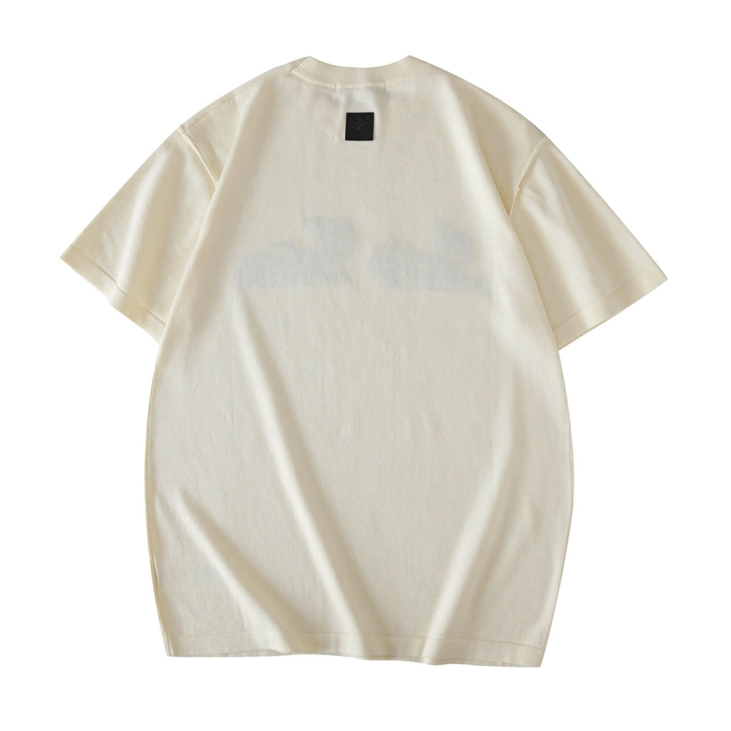 Chest Jacquard Knit T-Shirt
