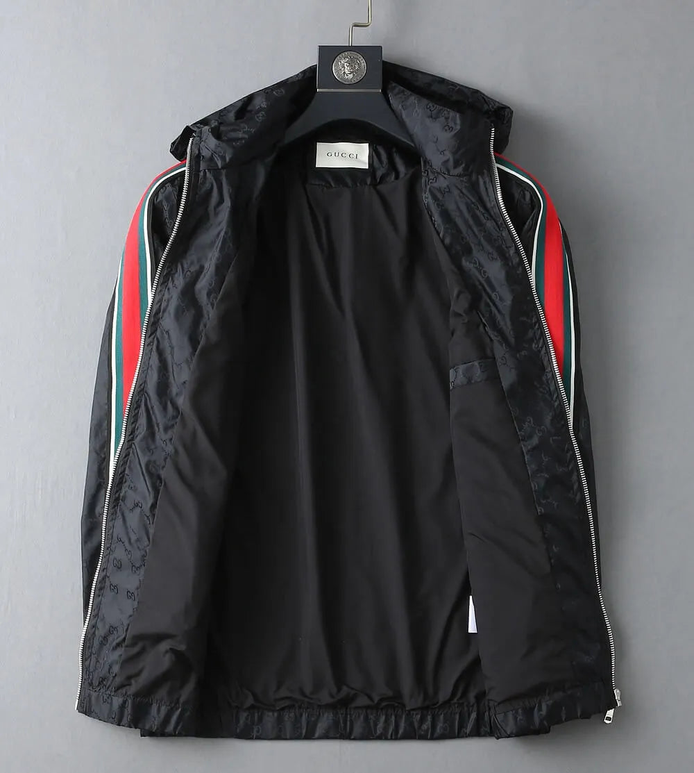 Stripe Casual Hooded Jacket