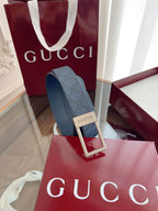 Square Buckle Leather Belt