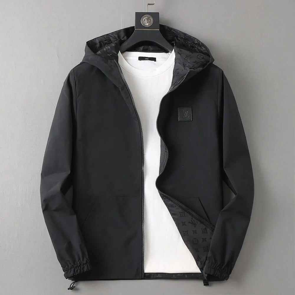 Monogram Lined Reversible Hooded Jacket