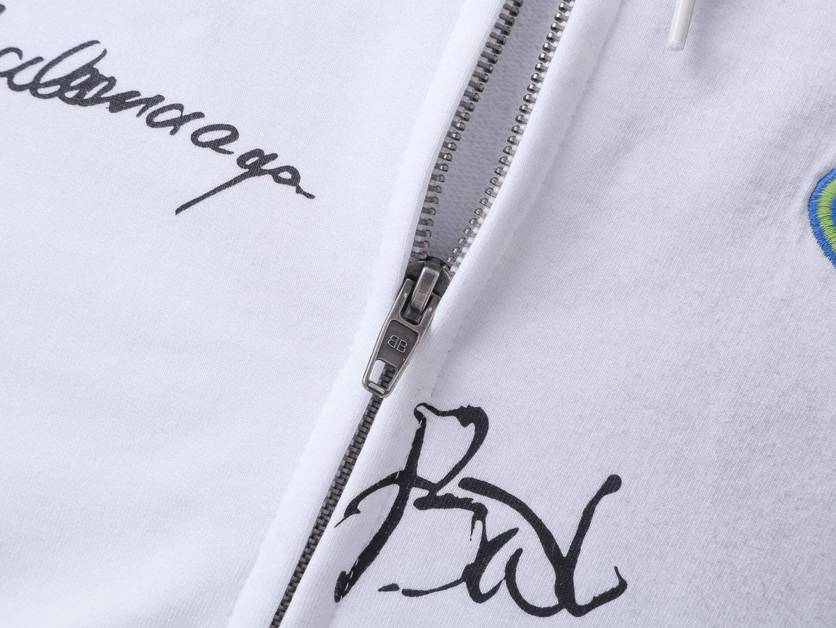 Raglan Sleeve Color-Block Signature Jacket