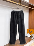 All‑Over Raised Embroidery Relaxed Pants