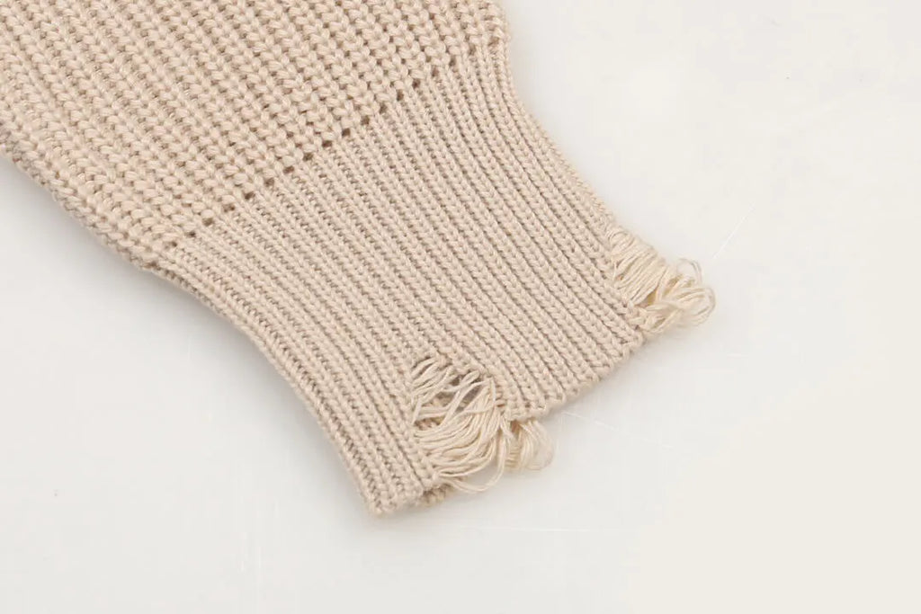 Distressed Crewneck Sweater