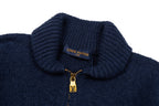 Letter Intarsia Merino Wool Jacket