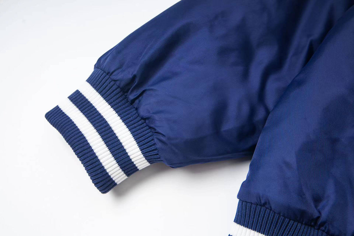 Embroidered Nylon Padded Varsity Jacket