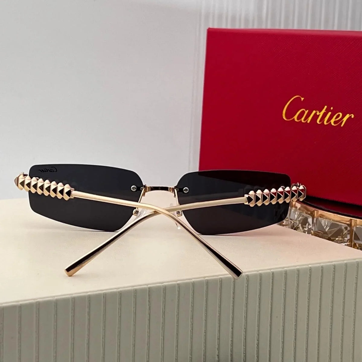Frameless Color-Tinted Sunglasses