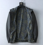 Floral Print Reversible Collared Jacket &Hooded Jacket