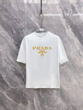 Gold Badge Print Short‑Sleeve T‑Shirt