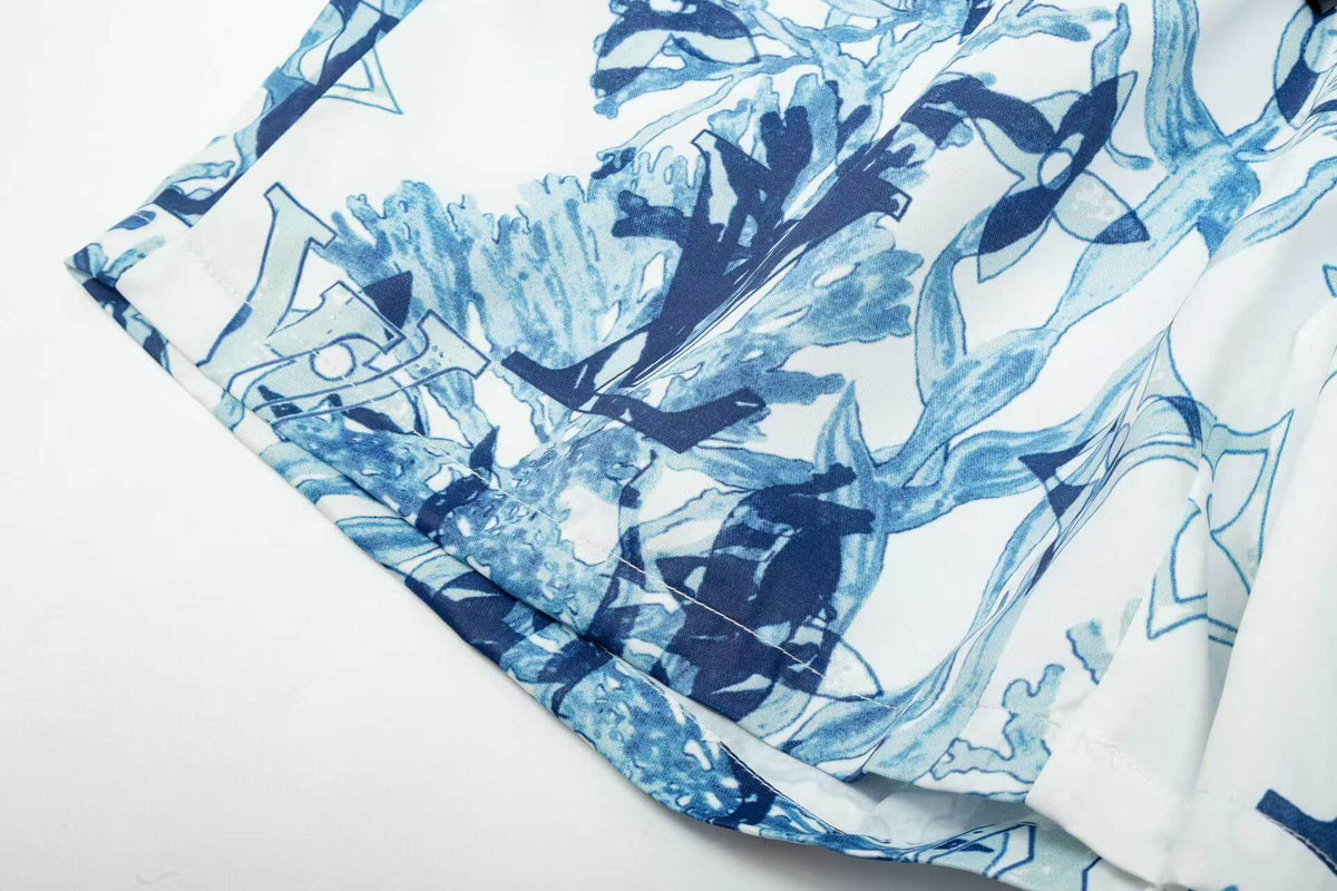 Sea Ink Printed Shorts