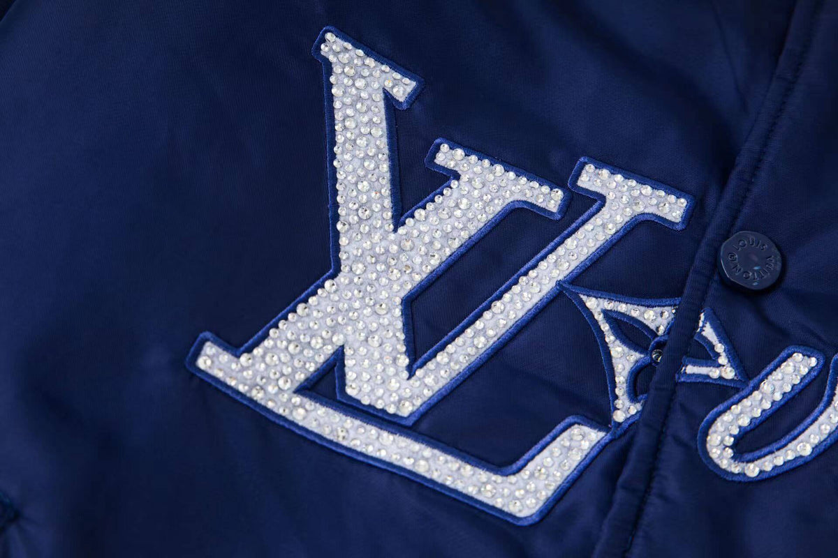 Embroidered Nylon Padded Varsity Jacket