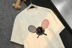 Sports Tennis Racket Graphic Casual T-Shirt