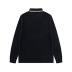 New Striped Collar Sweatshirt