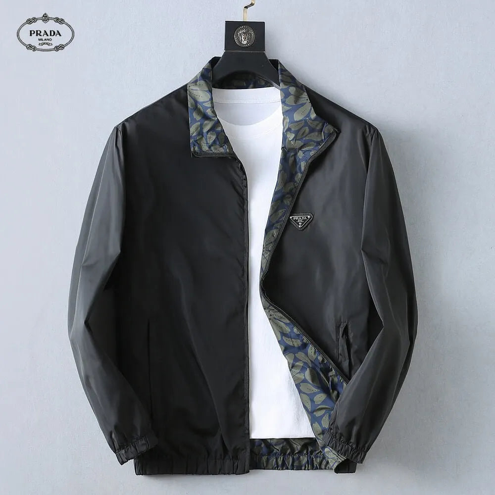 Floral Print Reversible Collared Jacket &Hooded Jacket