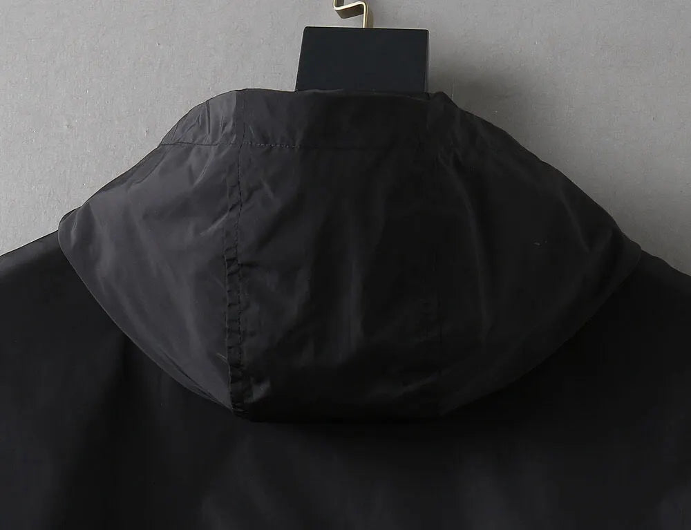 Triangle Seamed Hooded Jacket