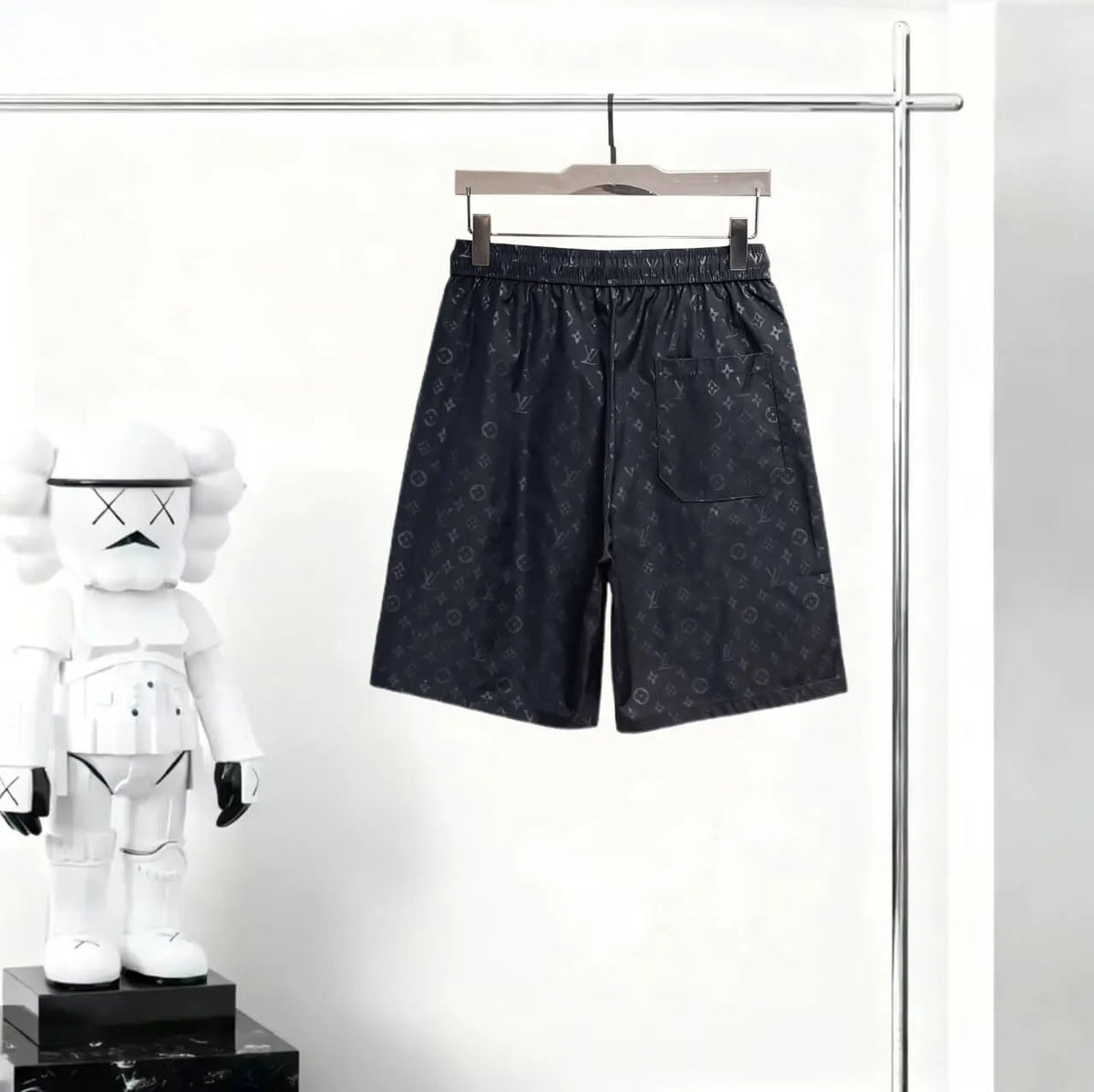 Dark Tone All‑Over Monogram Casual Shorts