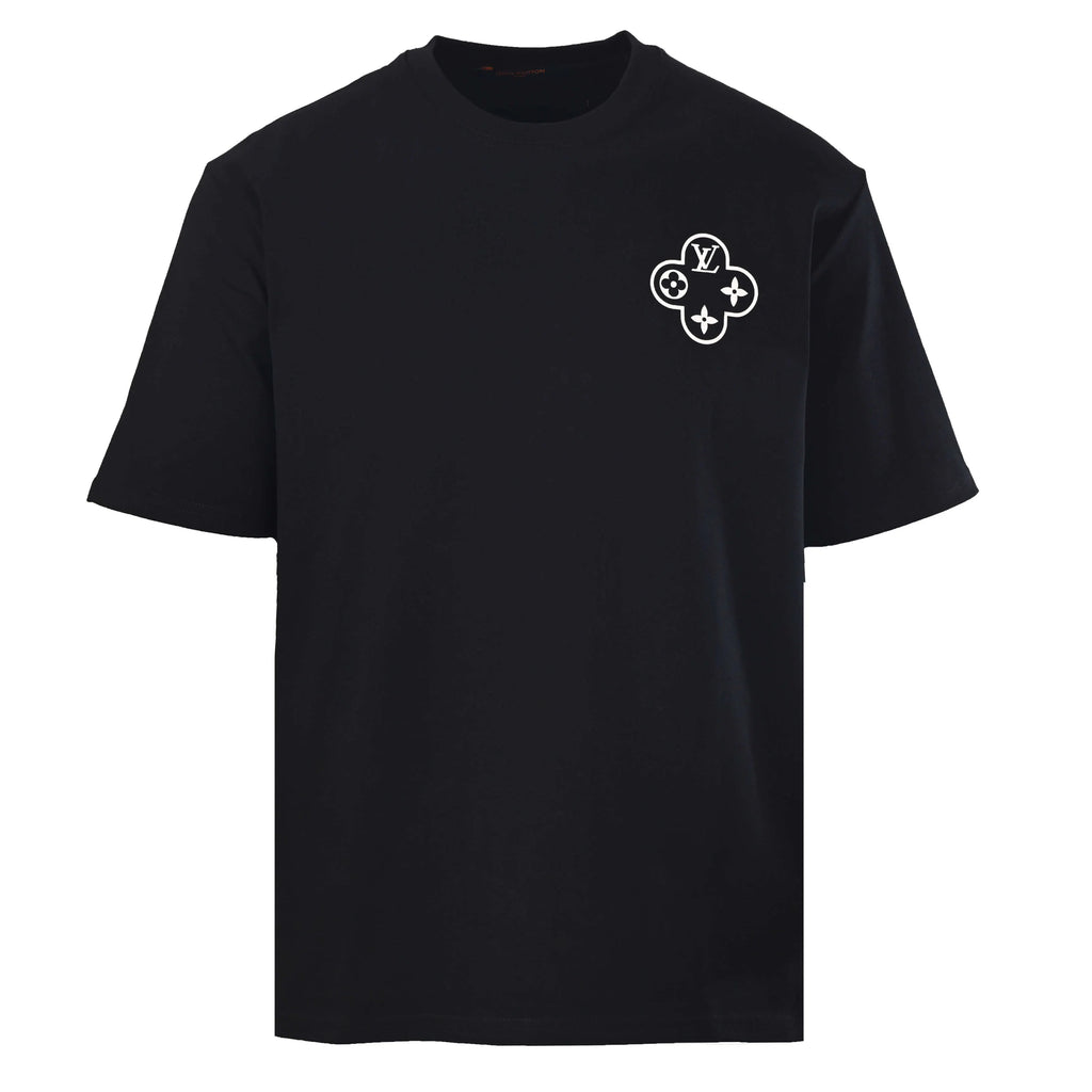Back Chain Circle Letter Print T-Shirt