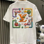 Bright Floral Cartoon T-shirt