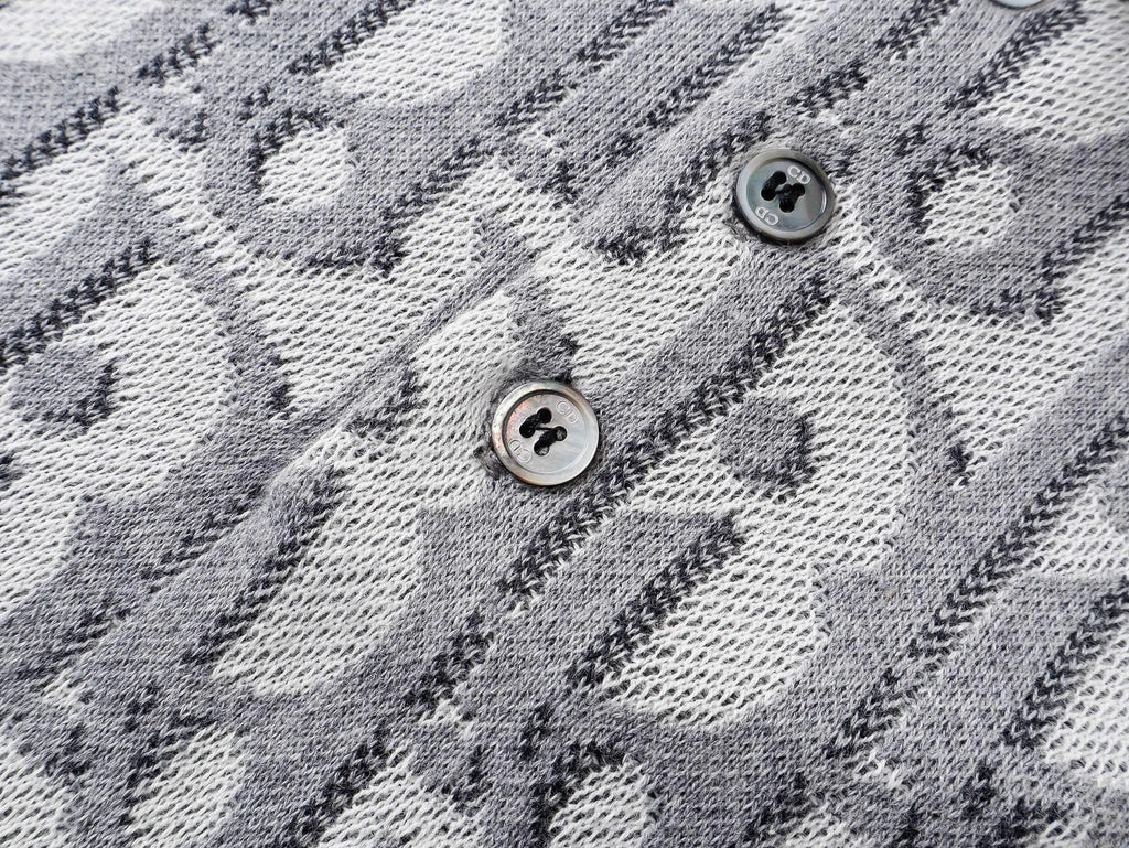 All‑Over Jacquard Knit Polo Shirt