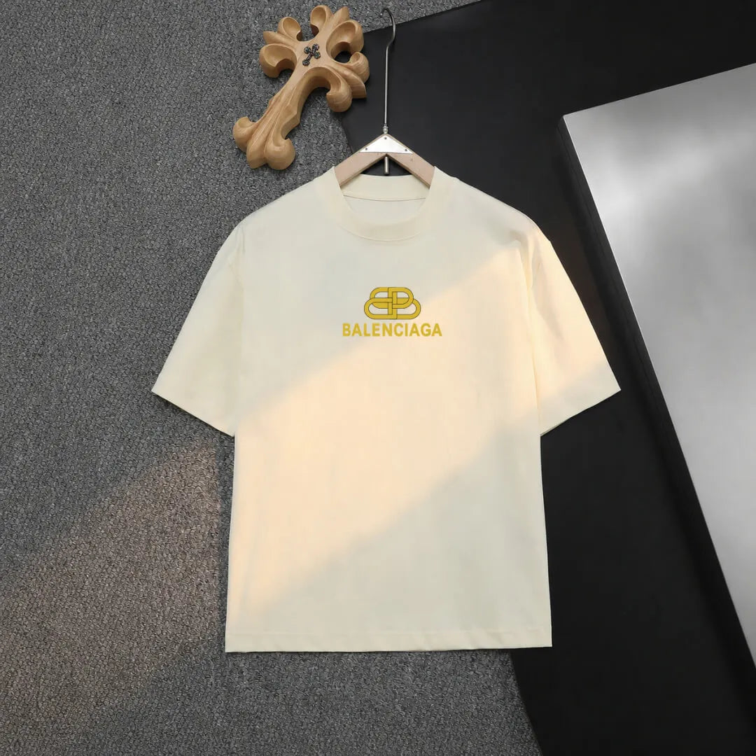 Classic Golden Logo Short‑Sleeve T-shirt