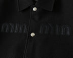 Wool‑Leather Combo Varsity Jacket