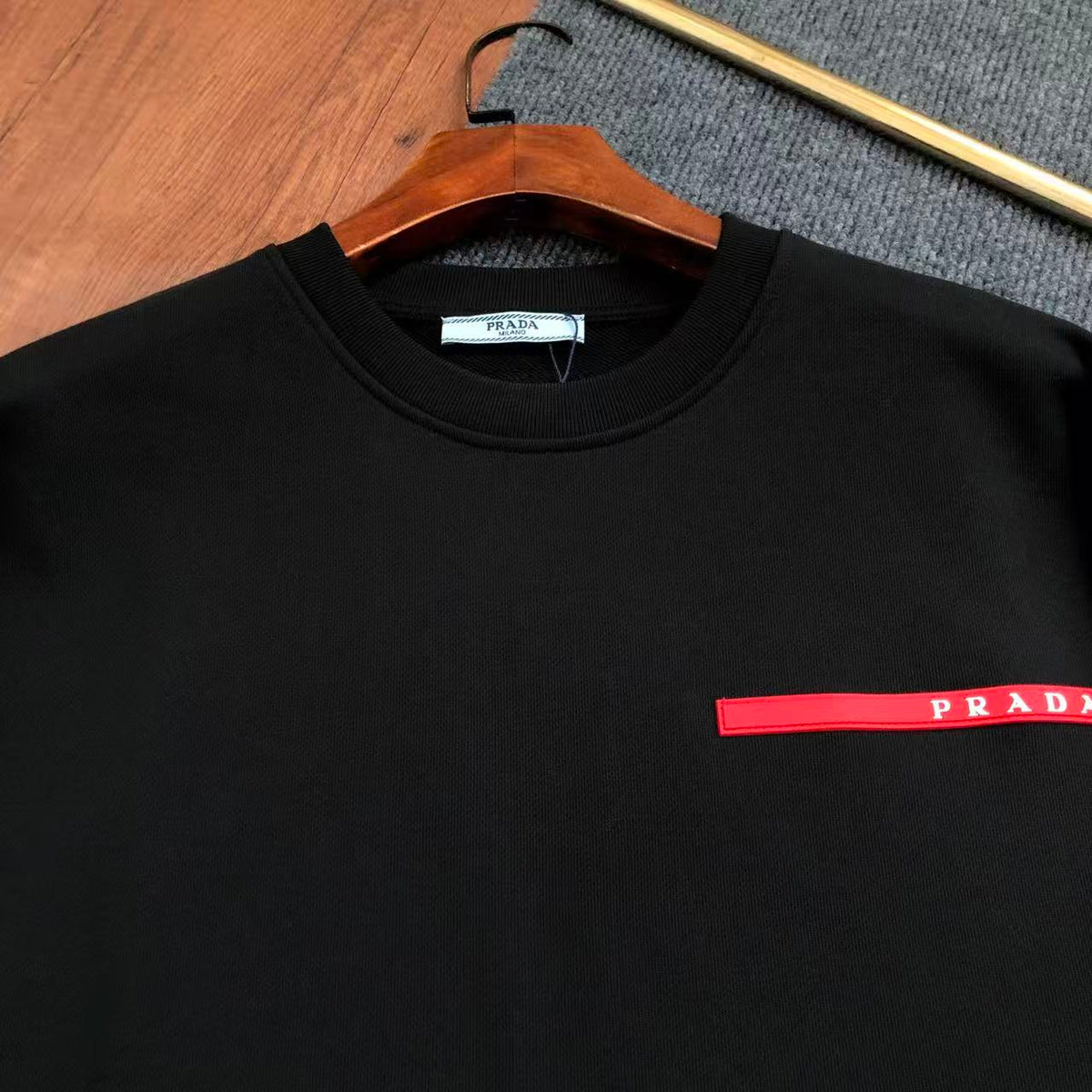 Classic Style Sweatshirt with Triangle Patch