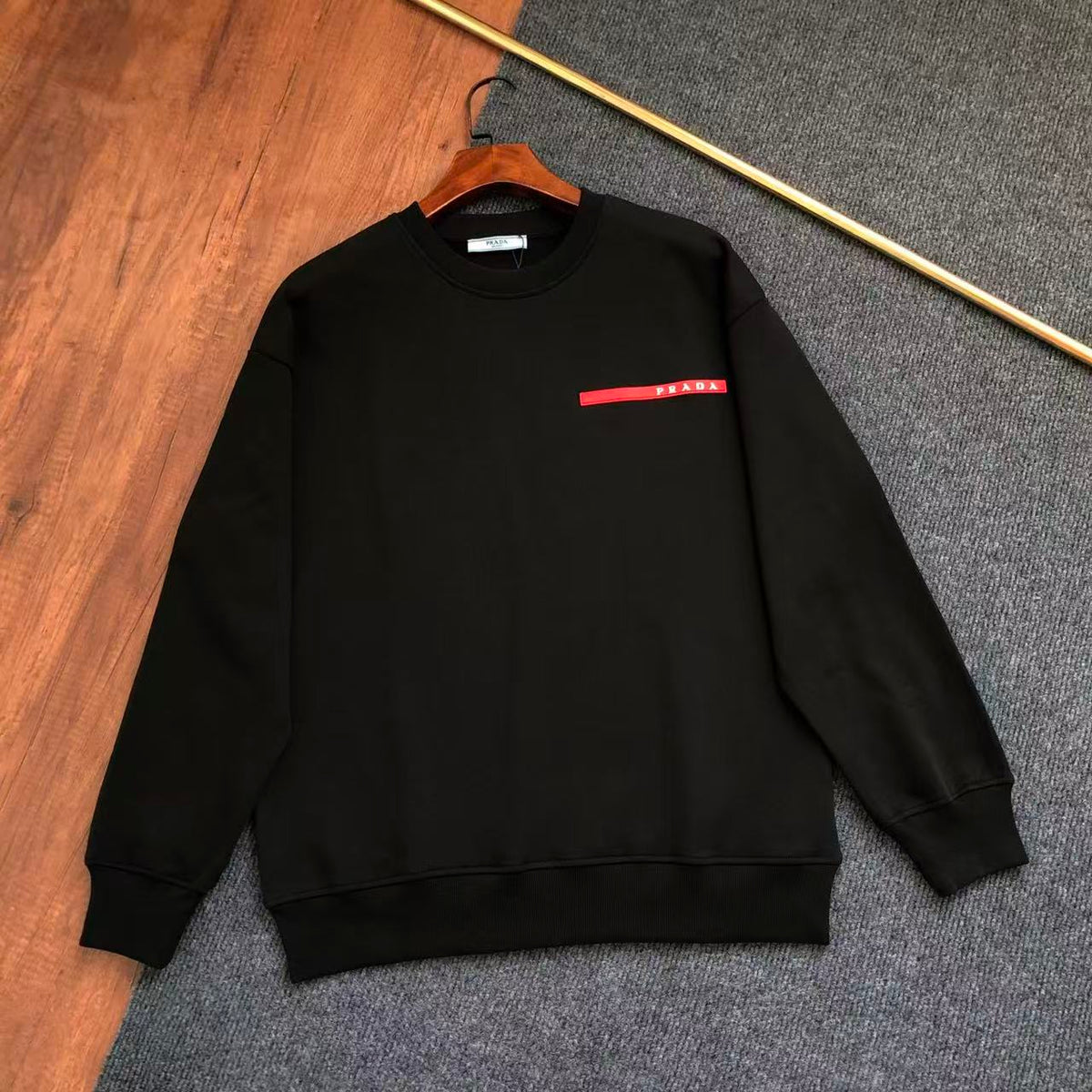 Classic Style Sweatshirt with Triangle Patch