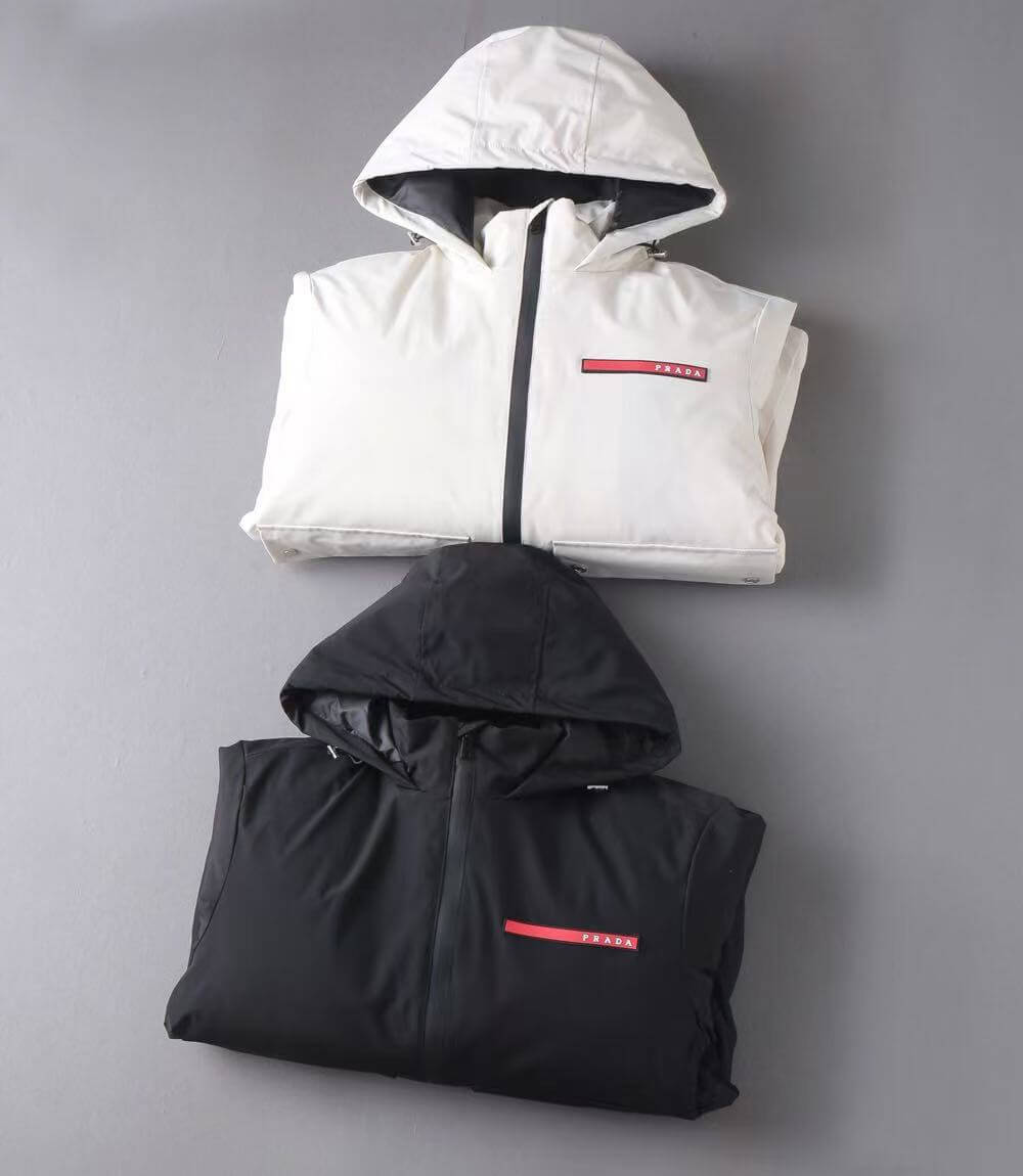 Windproof Warm Jacket with Chest Stripes