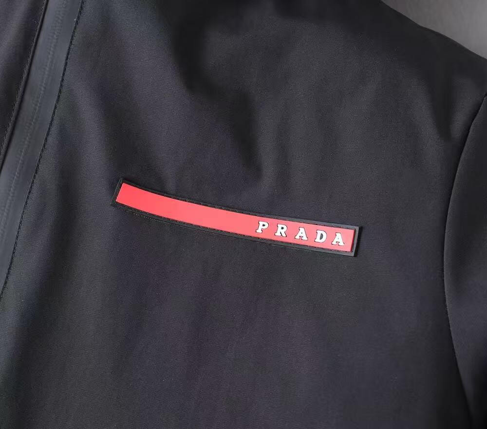 Windproof Warm Jacket with Chest Stripes