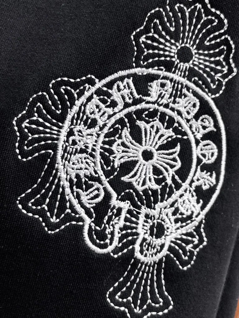 Cross‑Graphic Print Drawstring Shorts