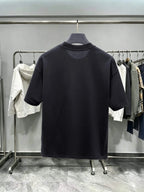 Layered Logo Fashion Crew Neck T‑Shirt