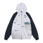 Raglan Sleeve Color-Block Signature Jacket