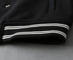 Wool‑Leather Combo Varsity Jacket